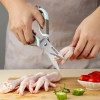 Household kitchen scissors, kitchen chicken bone scissors, multi-functional powerful scissors, stainless steel refrigerator scissors, meat and fish belly scissors details Picture
